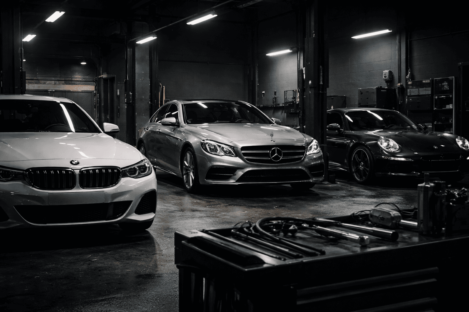 German auto workshop